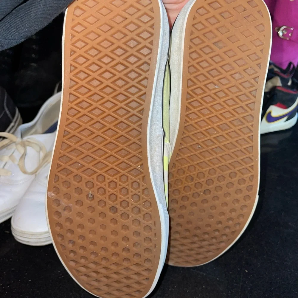 🔥 SOLD🔥Vans Era Lime Green & White Checkerboard Sneakers - Picture 7 of 8